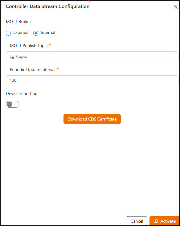 Activating the Controller Data Stream Plugin