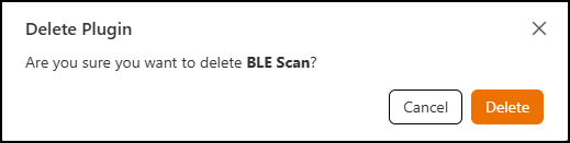 Deleting the BLE Scan Plugin