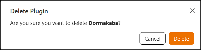 Deleting the Dormakaba Plugin