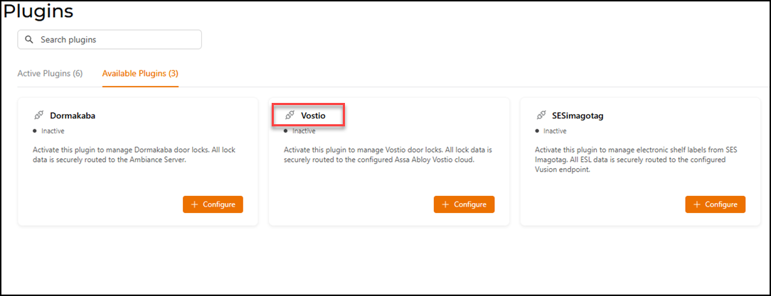 Selecting the Vostio Plugin