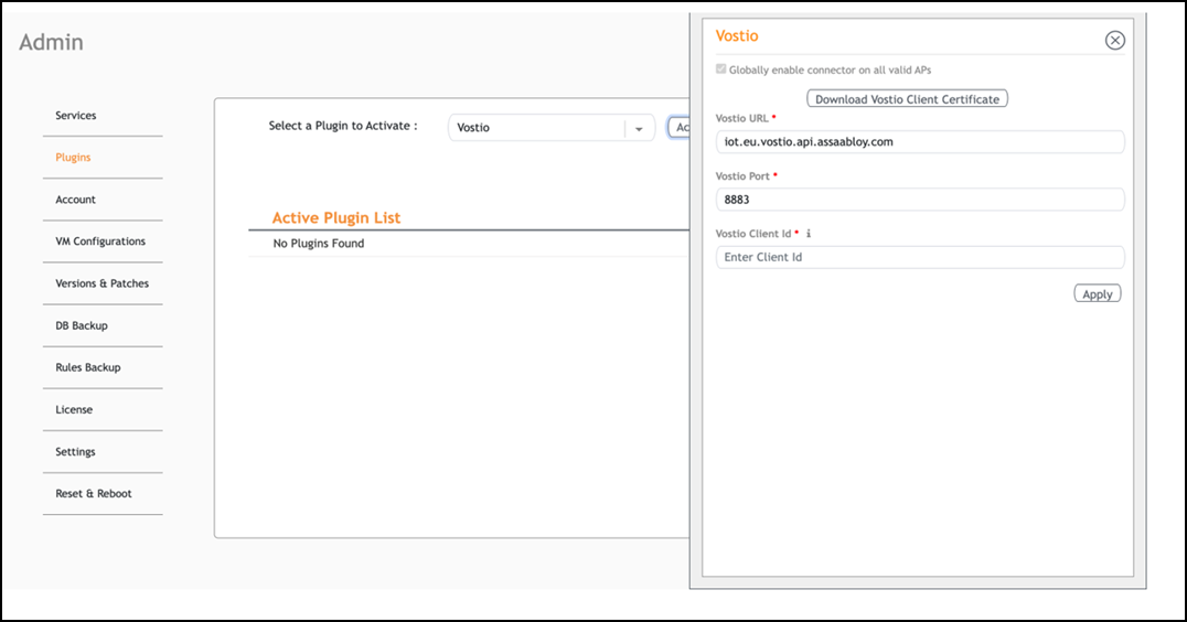 Activating the Vostio Plugin