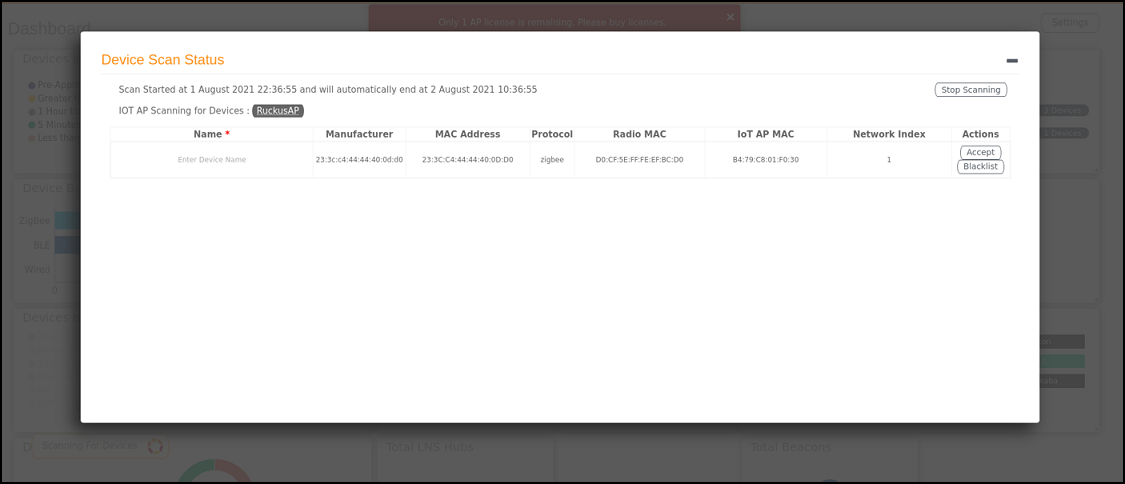 Device Scan Status