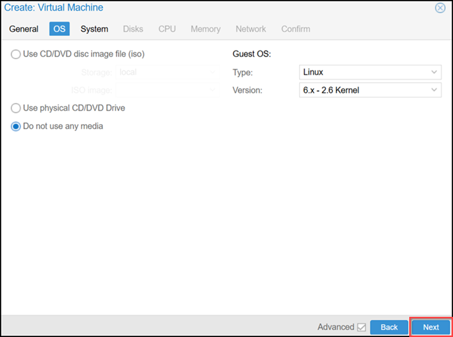 Configuring OS options