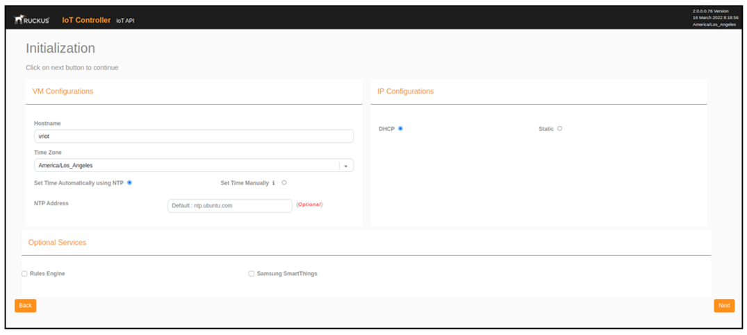 Initialization Second Page