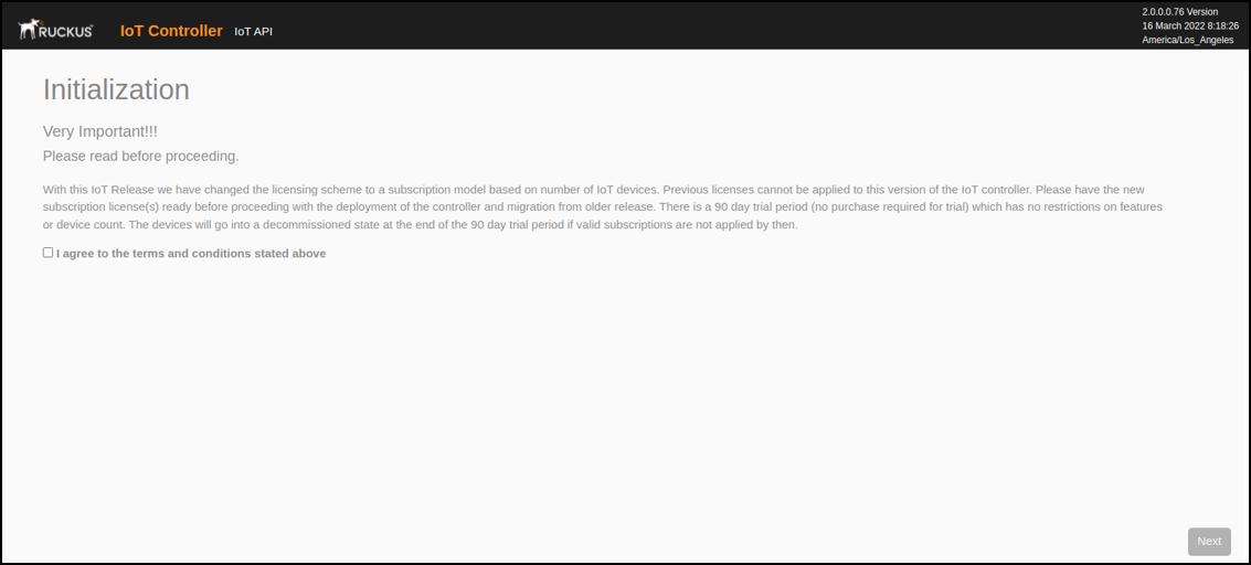 Initialization First page Initialization First page