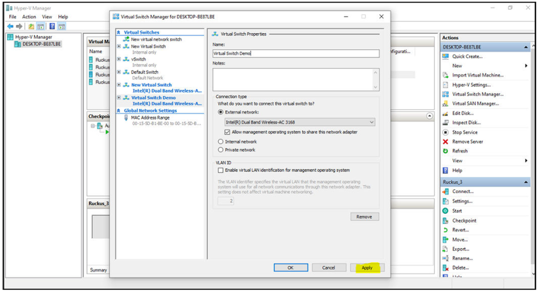 Selecting the Network