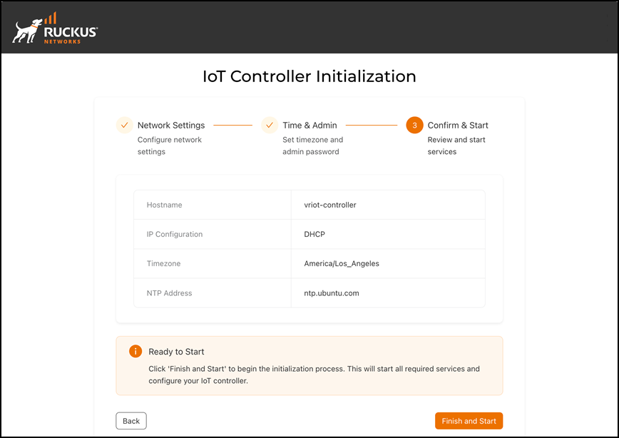 Reviewing and Starting the Services