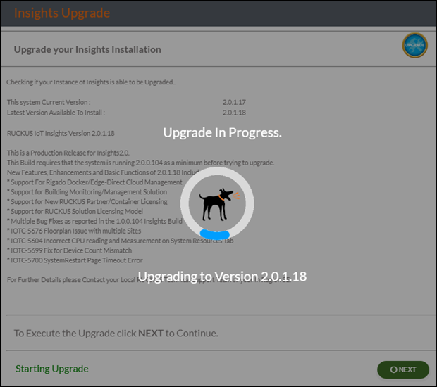 Starting the Upgrade Process