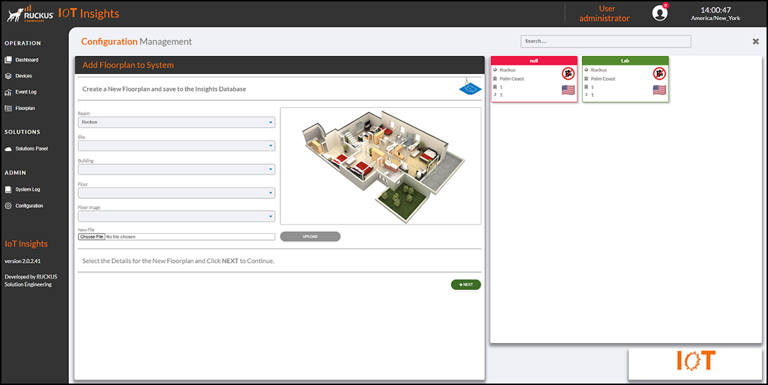 Adding a Floorplan to the System