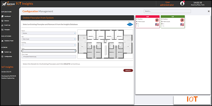 Deleting a Floorplan from the System