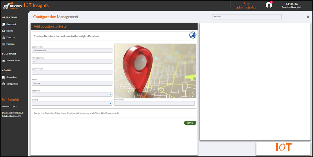 Assigning Gateways to a Site or Location
