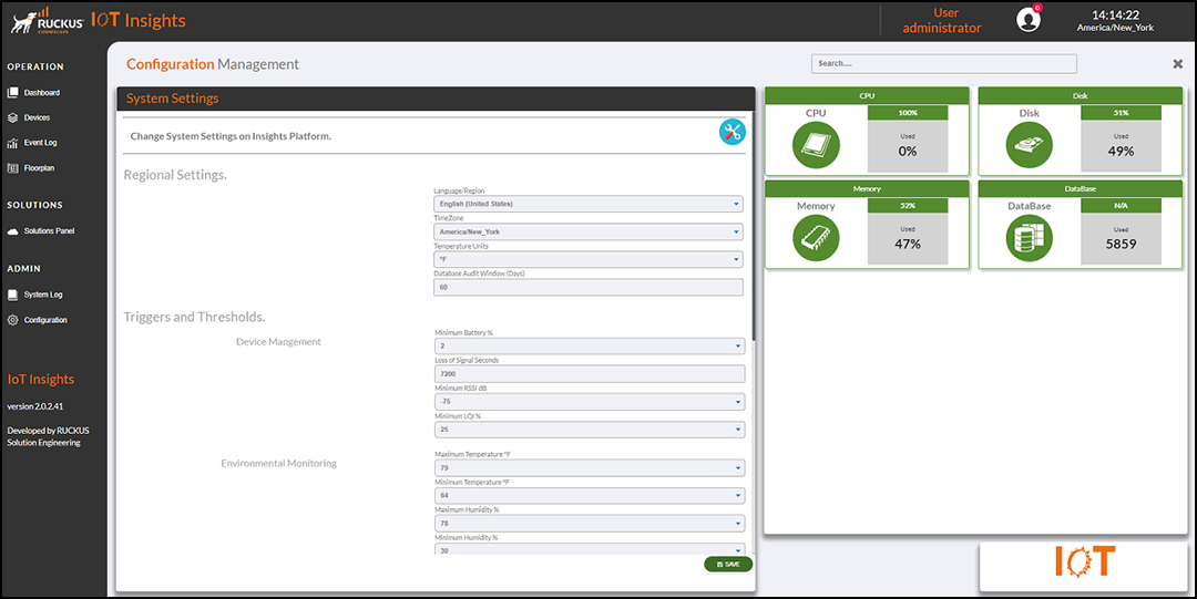 Configuring the System Settings