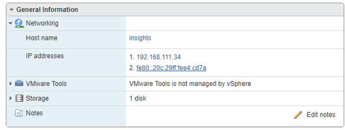 ESXI Network Address