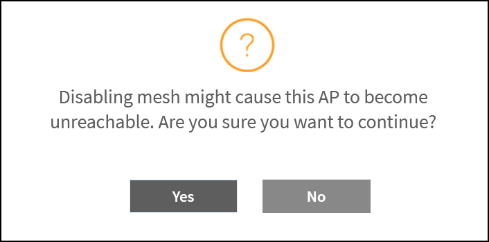 Disabling a Mesh AP
