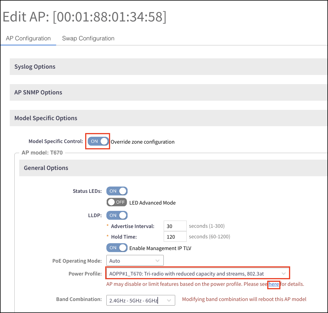 Configuring an AOPP