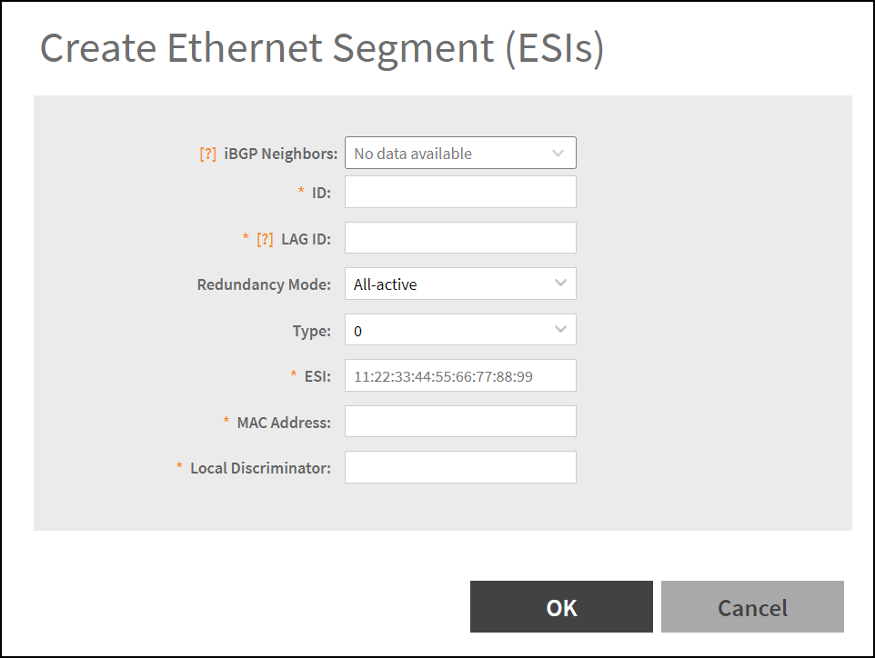 Creating Ethernet Segment