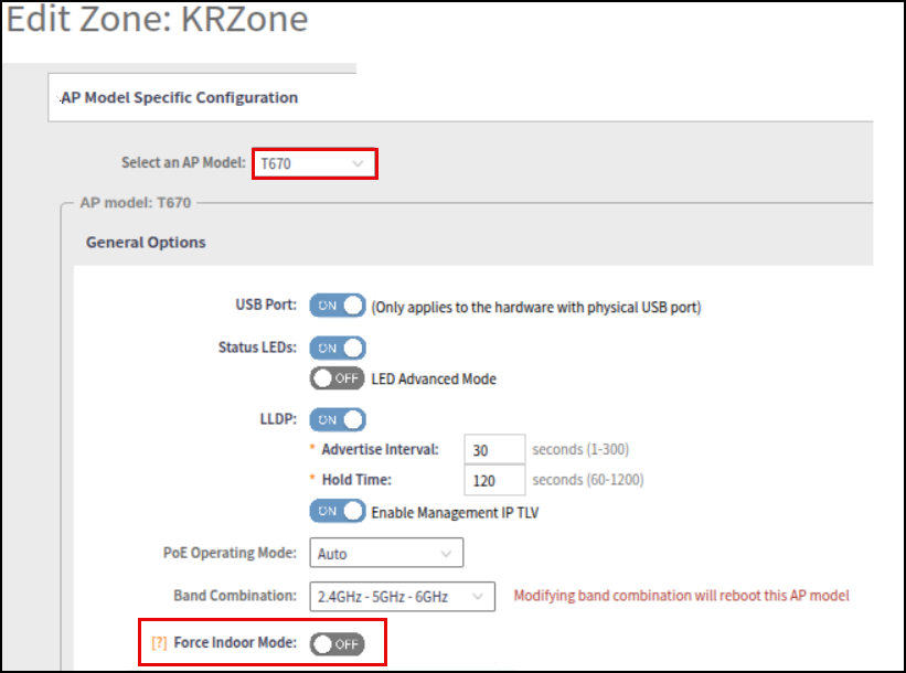 Configuring Force Indoor Mode