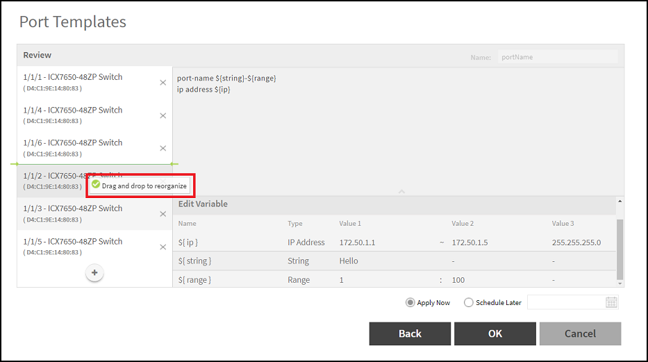 Organizing the Port List