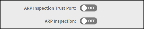 Port Settings - ARP Inspection