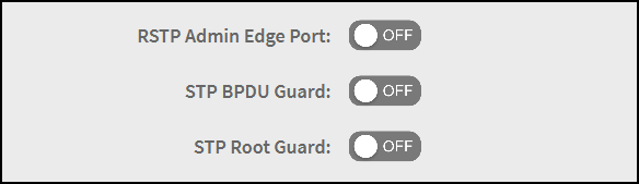 Port Settings - RSTP Edge Port
