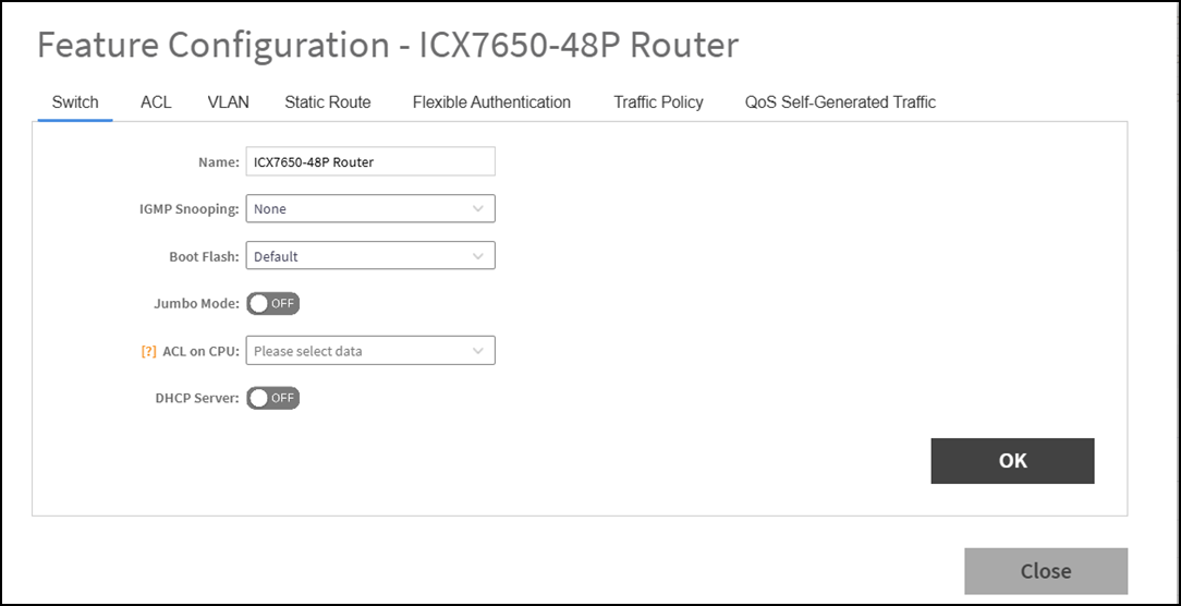Switch Configuration