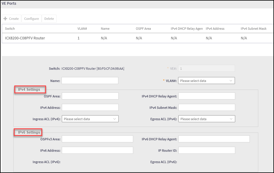 VE Ports Page