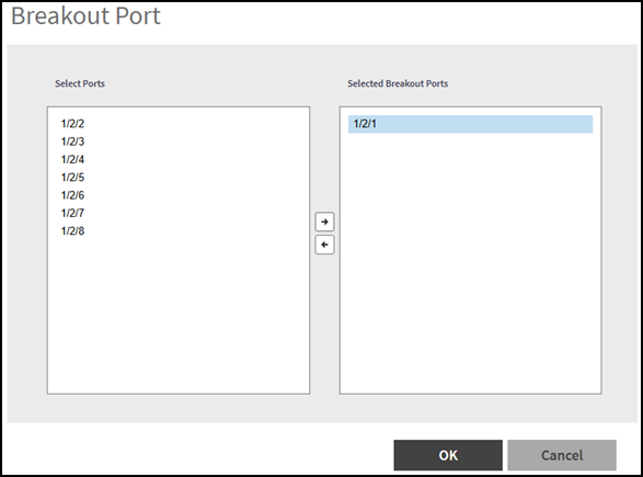Selecting Breakout Ports