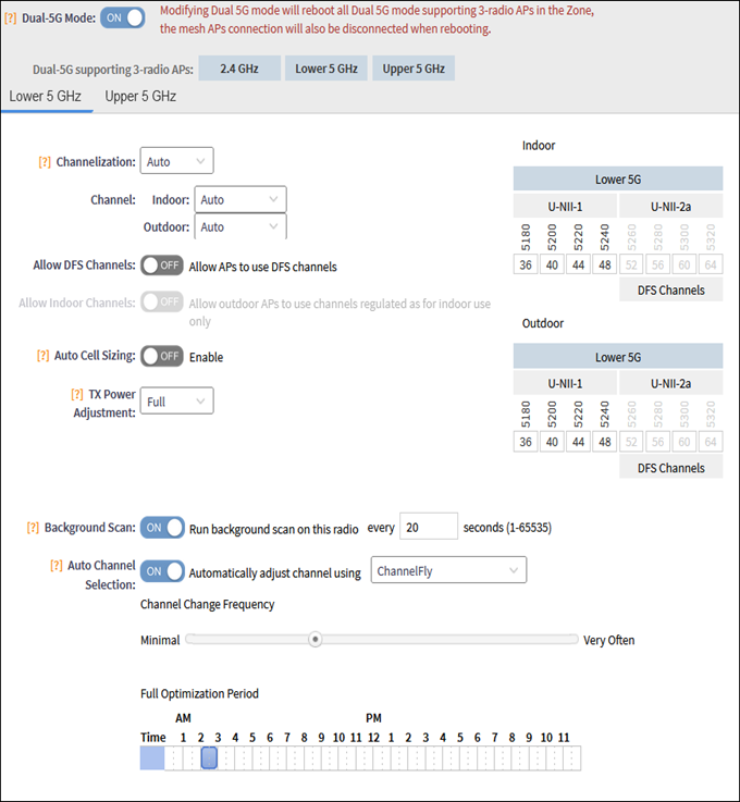 Configuring Band/Spectrum Options for Dual 5G Mode
