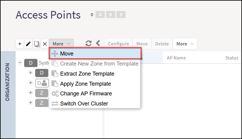 Moving a Zone Location