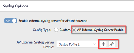 Selecting an Existing Syslog Server Profile