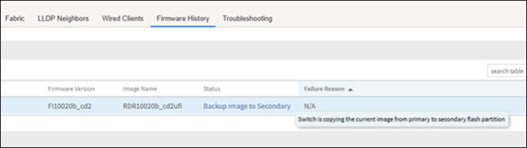 Backup image start tooltip