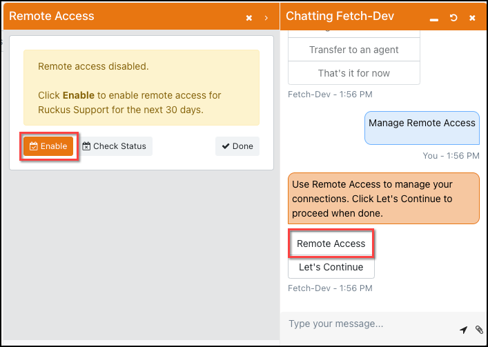 Enabling Remote Access