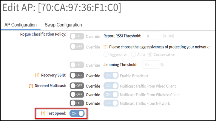 Running a Speed Test