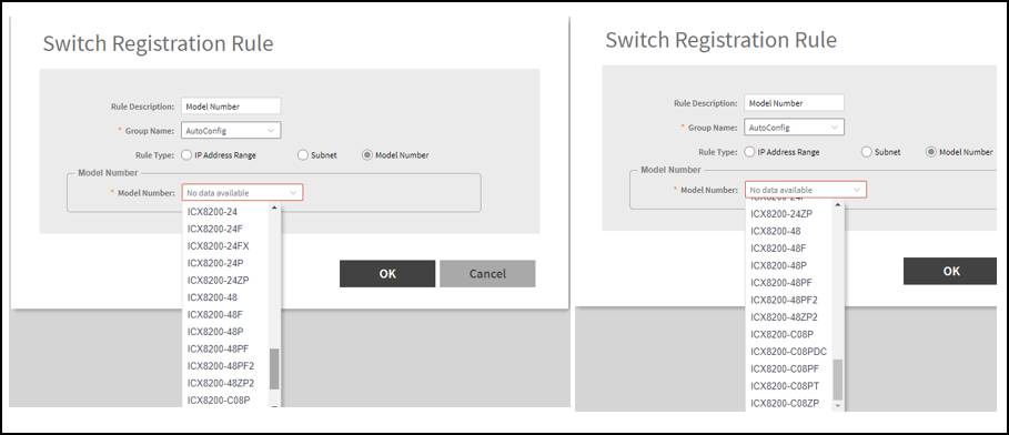 Switch Registration Rules