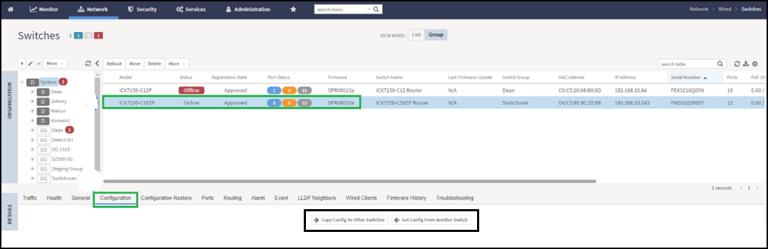 CVopying Configuration