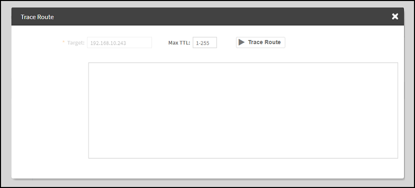 Tracing the packet route through the network