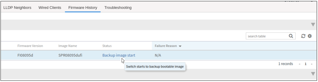 Backup image start tooltip